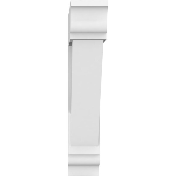 Ekena Millwork Standard Traditional Architectural Grade PVC Bracket with Traditional Ends, 3"W x 18"D x 18"H - BKTP03X18X18TRA01