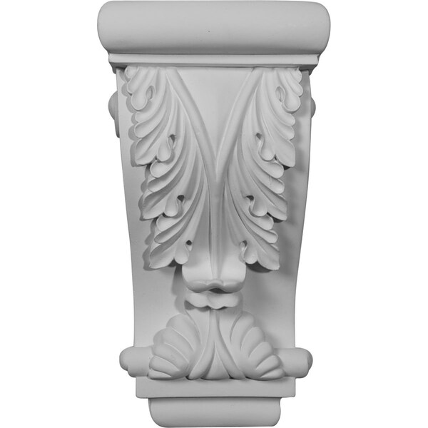 Ekena Millwork 3 5/8"W x 2 1/8"D x 7"H Leaf Corbel - COR04X02X07LE