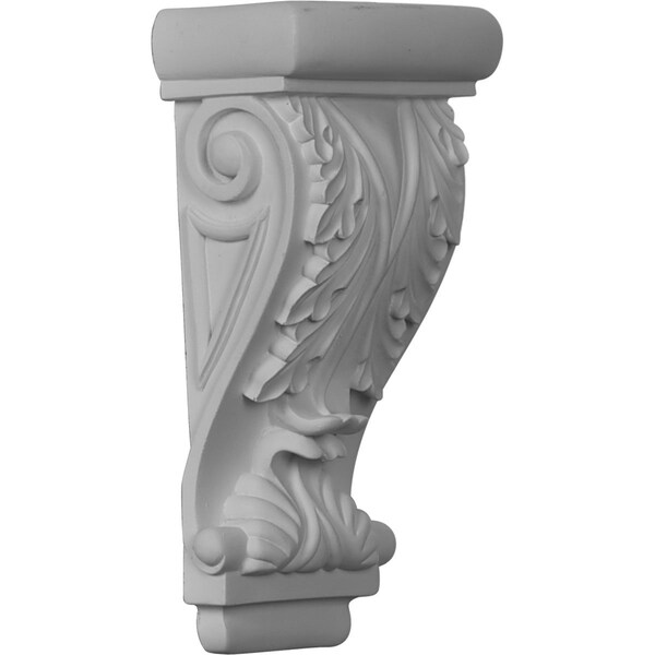 Ekena Millwork 3 5/8"W x 2 1/8"D x 7"H Leaf Corbel - COR04X02X07LE