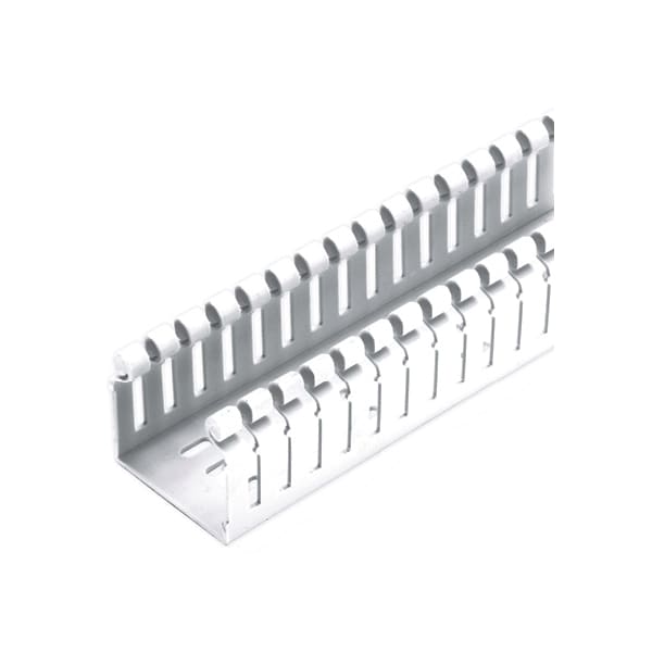Panduit Base Wiring Duct, Type HN, Hinged Cover, Narrow Slot, White, 3" x 4", PK6 - HN3X4WH6