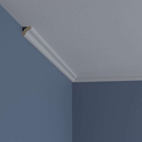 Ekena Millwork 1"H x 1 1/8"P x 1 1/8"F x 94 1/2"L Edinburgh Crown Moulding - MLD02X02X01ED