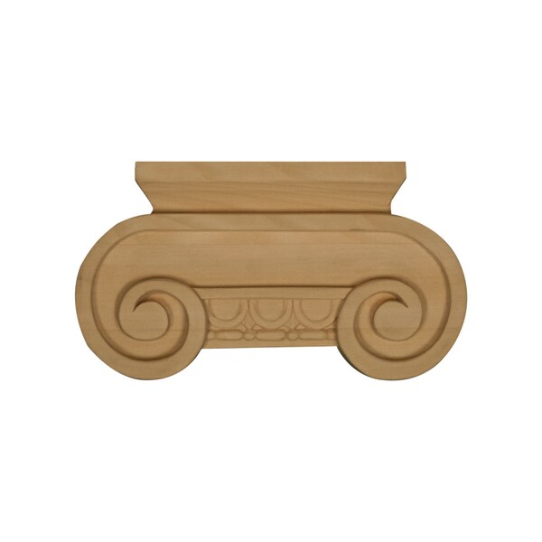 Osborne Wood Products 3 1/4 x 6 x 1 1/2 Small Ionic Capital in Rubberwood (paintg - 891835RW