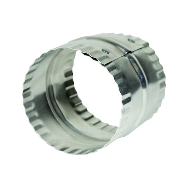 Deflecto Deflect-O Jordan 3 in. L X 3 in. D Silver/White Aluminum Duct Connector, PK12 - DAC3C