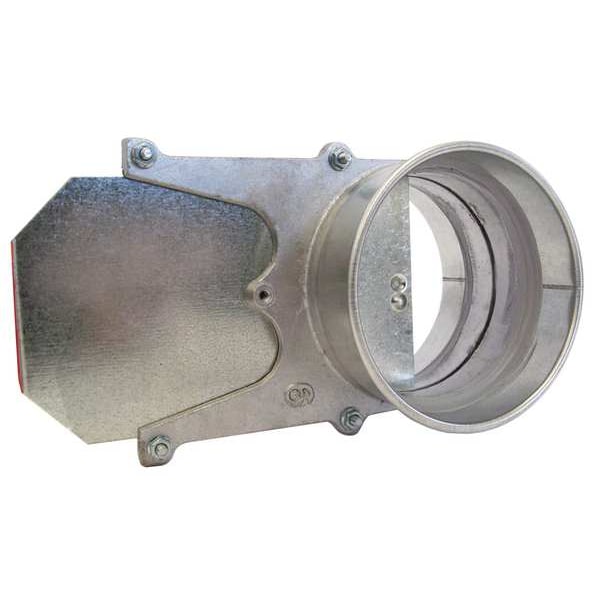 Nordfab Round Blast Gate, Cast Aluminum, 20 GA, 11 3/8 in W, 5 1/2 in L, 14-3/8" H - 8010002288