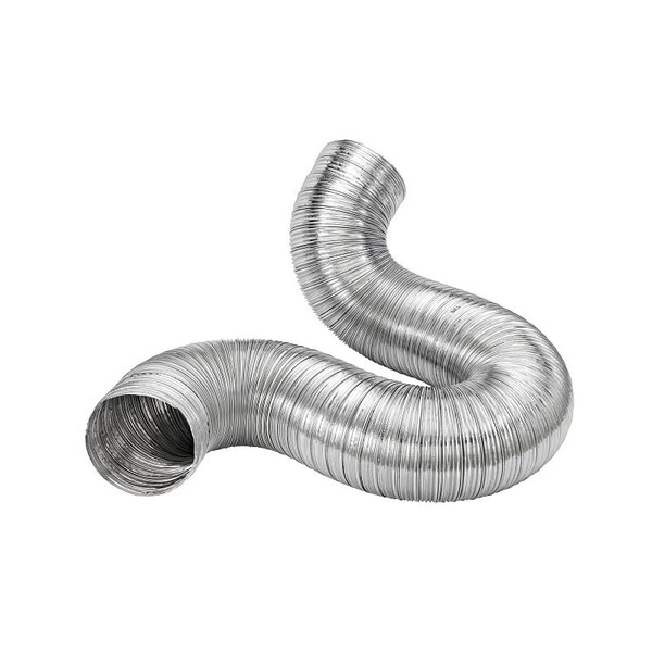 Lambro Flexible Semi-Rigid Duct, 3 in, 8 ft L, Aluminum - 301