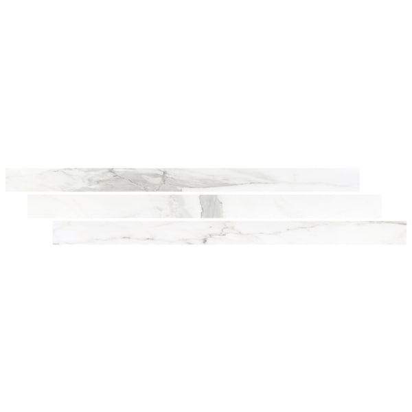 Msi LVT Trim, LVT, White-Cool, 94 in L, 0.63 in W, Low Gloss - ZOR-LVT-TR-0625