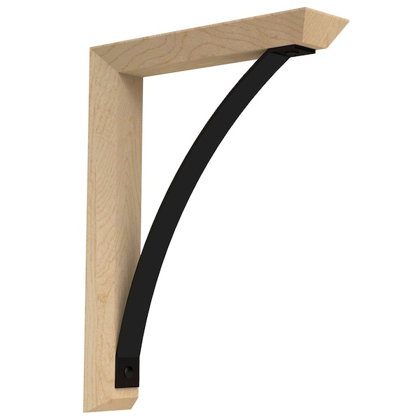 Designs Of Distinction Large Bauhaus Bracket with Flat Black Arch - White Oak - 01600016WKWR1