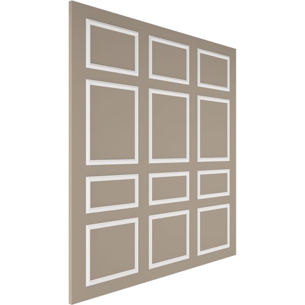 Ekena Millwork Wainscot Paneling Kit, Urethane, 94-1/2 in L, Factory Primed - WPKUFW014P096