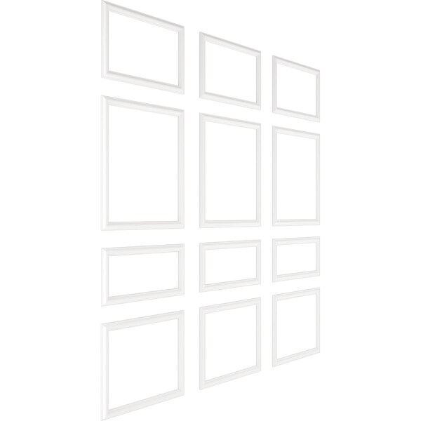 Ekena Millwork Wainscot Paneling Kit, Urethane, 94-1/2 in L, Factory Primed - WPKUFW014P096