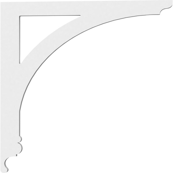 Ekena Millwork Legacy Architectural Grade PVC Bracket, 5/8"W X 16"D X 16"H - BKTP01X16X16LE