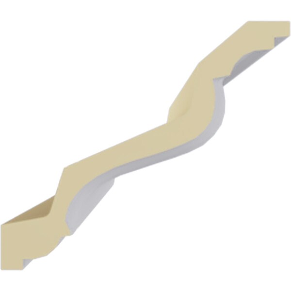 Ekena Millwork 4 5/8"H x 5 3/8"P x 6 7/8"F x 94 1/2"L Carrillo Medium Crown Moulding - MLD04X05X07CI