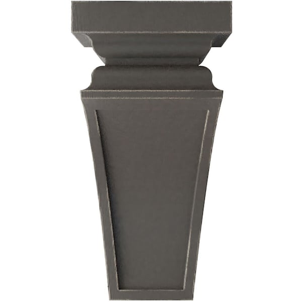 Ekena Millwork 4"W x 4 3/4"D x 8"H Small Nevio Wood Vintage Decor Corbel, Reclaimed Grey - CORWD04X04X08NEGY