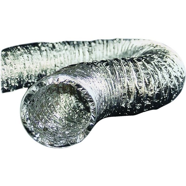 Builders Best 0 Flexible Dryer Transition Duct, 8 ft L, AluminumPolyester, Silver - 10793