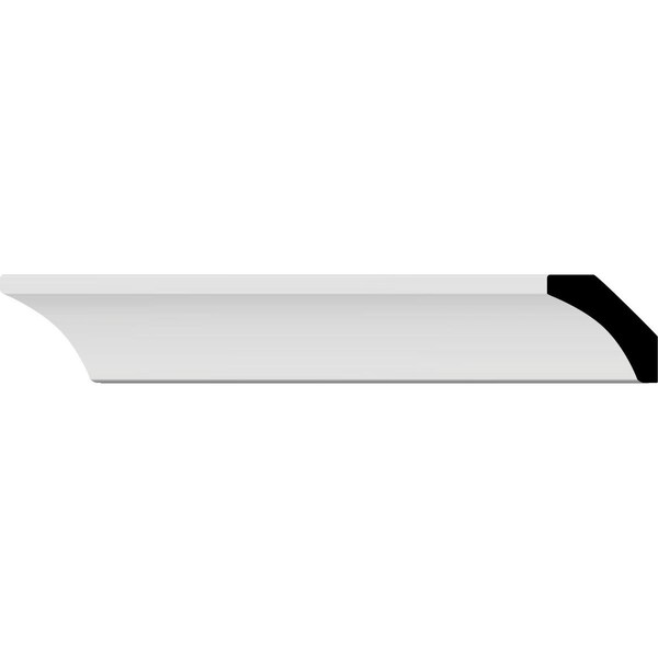 Ekena Millwork SAMPLE - 1 1/8"H x 1 1/8"P x 1 1/2"F x 12"L Traditional Crown Moulding - SAMPLE-MLD01X01X01TR