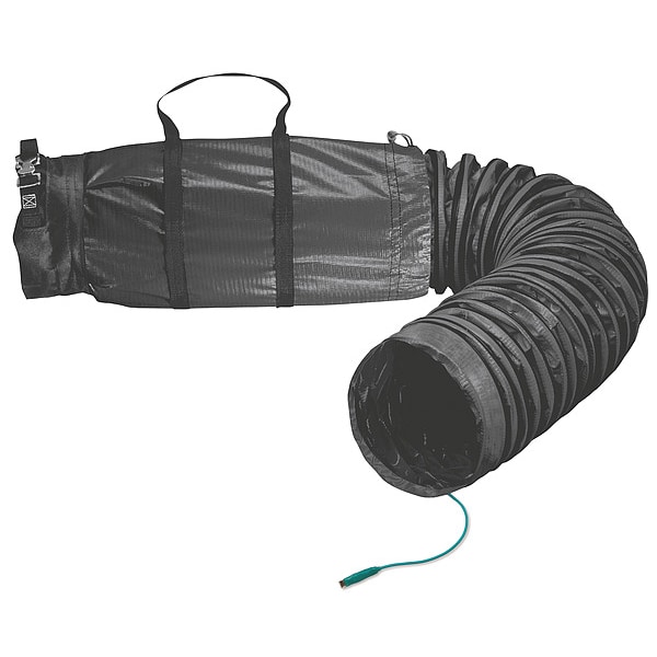 Allegro Industries Statically Conductive Duct, Black, 15 ft L - 9550-15EXSB