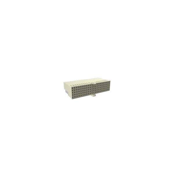 Conector de  FCI para placa, 110 contactos, 5 hileras, hembra, ángulo recto, terminal de ajuste por presión - HM2R66PA5100N9LF