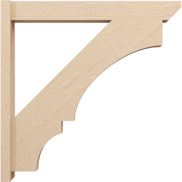 Ekena Millwork 6-in W x 38-in D x 38-in H Balboa Slat Rough Cedar Woodgrain TimberThane Outlooker, Primed Tan - OUTUR060X38X38BOA24RCPR