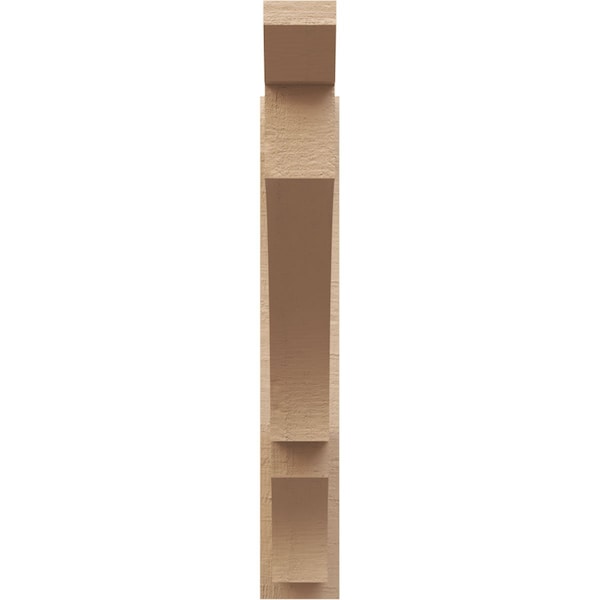 Ekena Millwork 6-in W x 38-in D x 38-in H Balboa Slat Rough Cedar Woodgrain TimberThane Outlooker, Primed Tan - OUTUR060X38X38BOA24RCPR