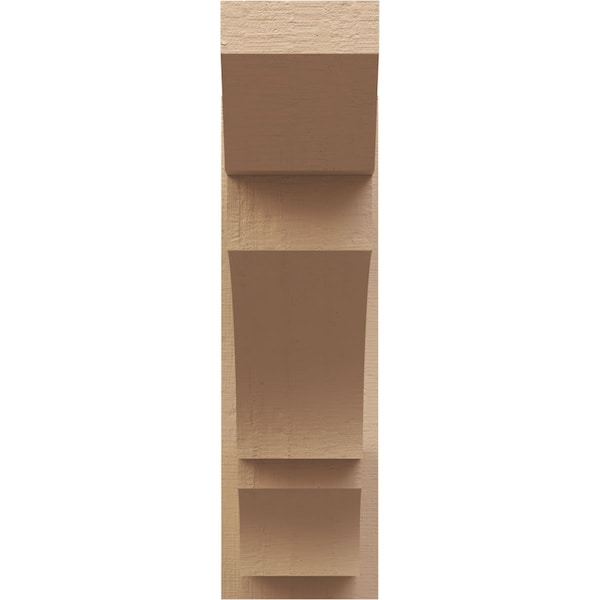 Ekena Millwork 7 1/2-in W x 24-in D x 24-in H Balboa Slat Rough Cedar Woodgrain TimberThane Outlooker, Primed Tan - OUTUR075X24X24BOA24RCPR