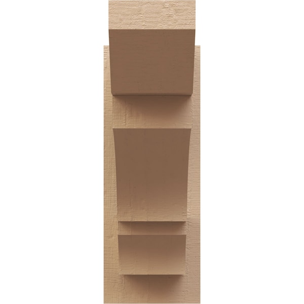 Ekena Millwork 6-in W x 16-in D x 16-in H Balboa Slat Rough Cedar Woodgrain TimberThane Outlooker, Primed Tan - OUTUR060X16X16BOA24RCPR