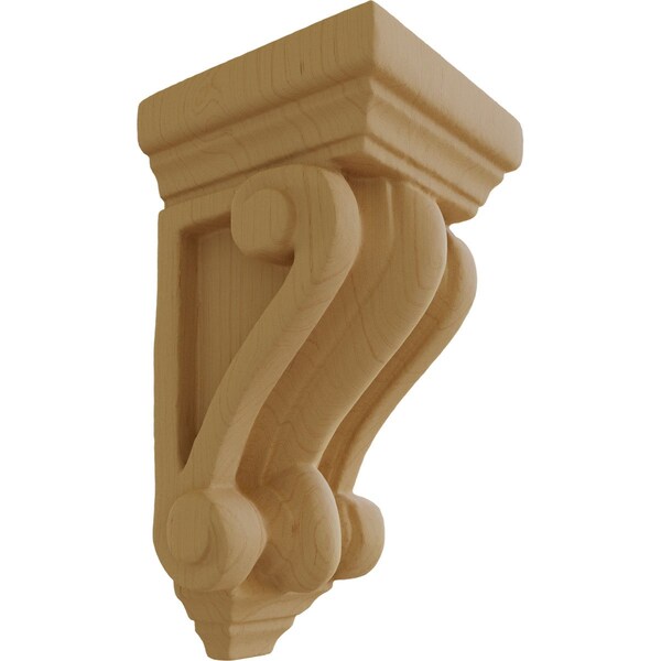Ekena Millwork 2 1/4"W x 2 1/4"D x 4 1/4"H Devon Traditional Wood Corbel, Alder - CORW02X02X04DEAL
