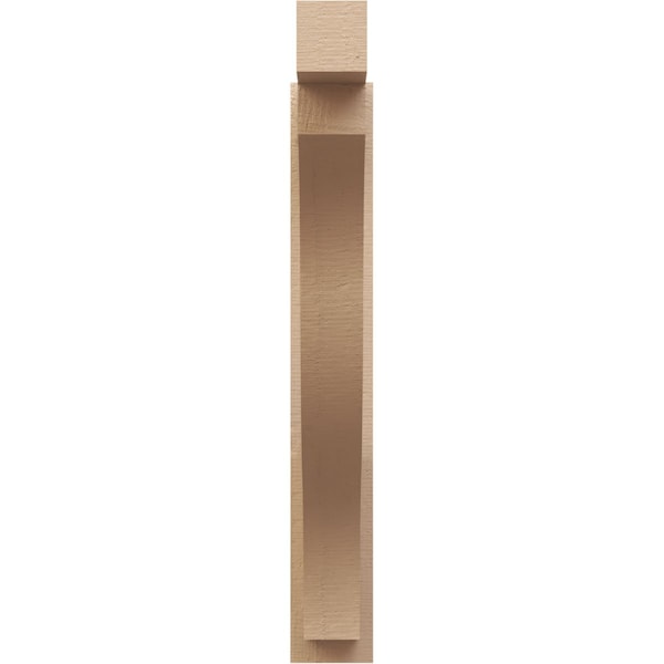 Ekena Millwork 6-in W x 30-in D x 42-in H Funston Block Rough Cedar Woodgrain TimberThane Outlooker, Primed Tan - OUTUR060X30X42FST44RCPR