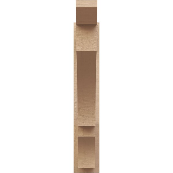 Ekena Millwork 5 1/2-in W x 24-in D x 32-in H Balboa Slat Rough Cedar Woodgrain TimberThane Outlooker, Primed Tan - OUTUR055X24X32BOA24RCPR
