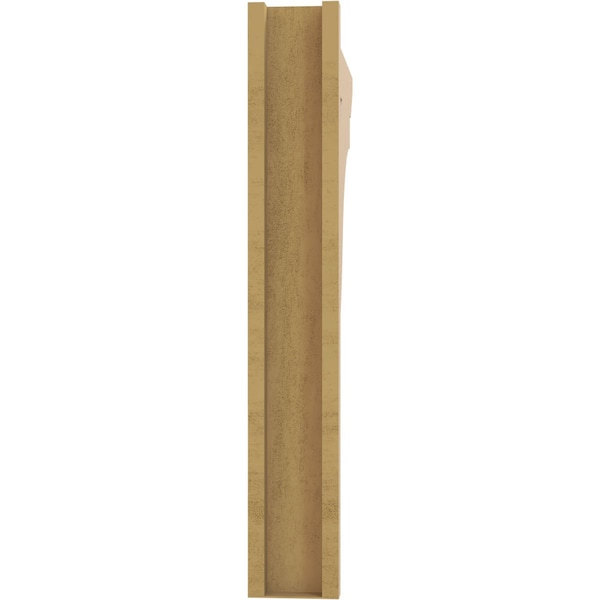 Ekena Millwork 5 1/2-in W x 30-in D x 36-in H Funston Slat Rough Cedar Woodgrain TimberThane Outlooker, Primed Tan - OUTUR055X30X36FST24RCPR