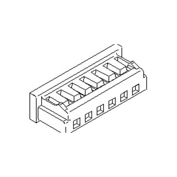 Conector de placa Molex, 8 contactos, 1 fila, hembra, paso de 0.079 pulgadas, terminal de engarce, bloqueo - 510900800
