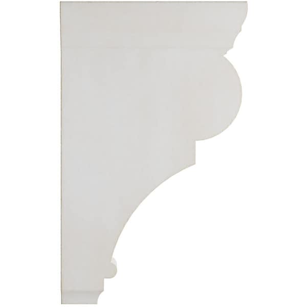 Ekena Millwork 2 1/2"W x 5 1/2"D x 10"H Medium Rojas Wood Vintage Decor Corbel, Chalk Dust White - CORWD02X05X10RJWH