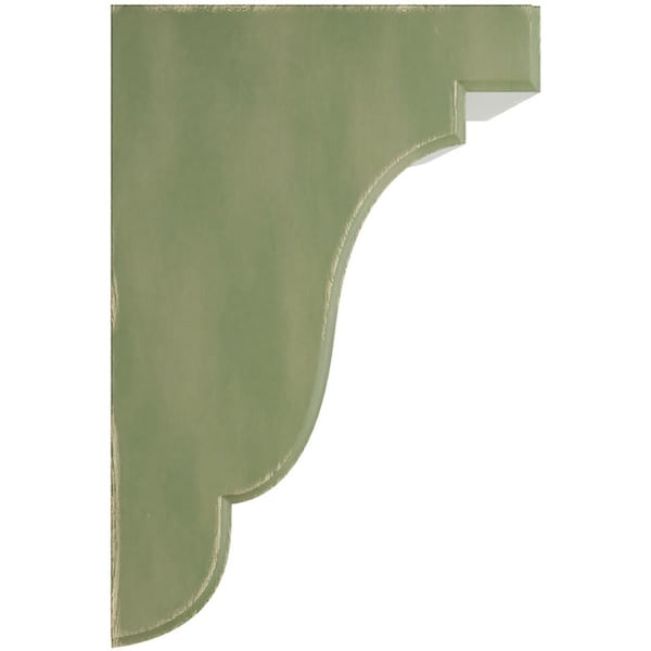 Ekena Millwork 5 1/4"W x 5"D x 7 1/2"H Bedford Wood Vintage Decor Bracket, Restoration Green - BKTWD05X05X08BEGR