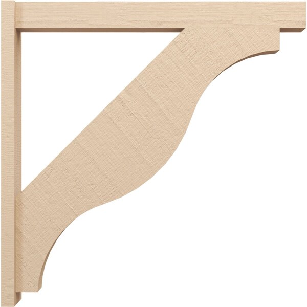 Ekena Millwork 6-in W x 46-in D x 46-in H Funston Block Rough Cedar Woodgrain TimberThane Outlooker, Primed Tan - OUTUR060X46X46FST44RCPR
