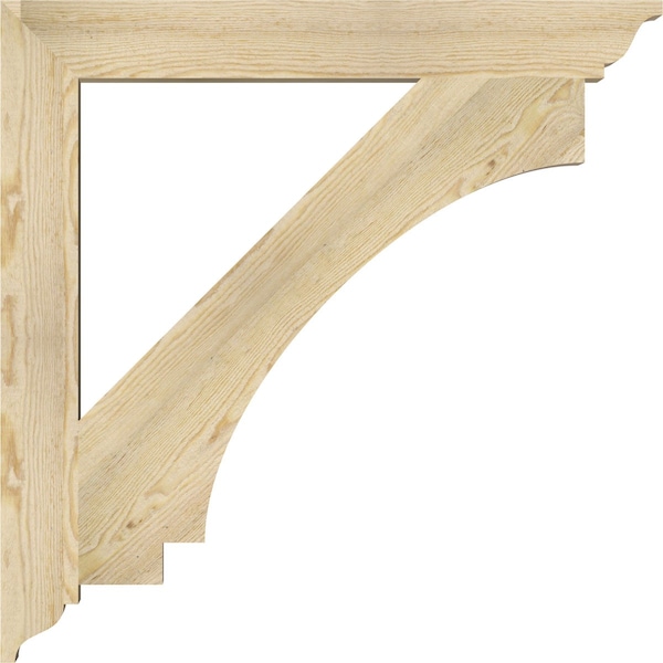 Ekena Millwork Imperial Traditional Rough Sawn Bracket, Douglas Fir, 4"W x 34"D x 34"H - BKT04X34X34IMP01RDF
