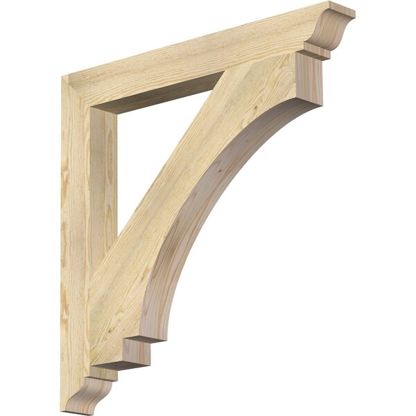 Ekena Millwork Imperial Traditional Rough Sawn Bracket, Douglas Fir, 4"W x 34"D x 34"H - BKT04X34X34IMP01RDF