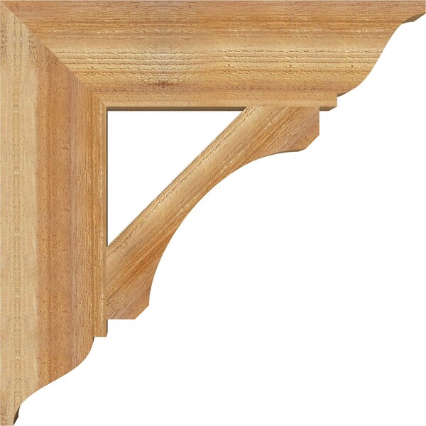 Ekena Millwork Legacy Traditional Rough Sawn Bracket, Western Red Cedar, 6"W x 24"D x 24"H - BKT06X24X24LEC01RWR