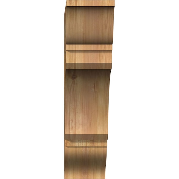 Ekena Millwork Legacy Traditional Rough Sawn Bracket, Western Red Cedar, 6"W x 24"D x 24"H - BKT06X24X24LEC01RWR