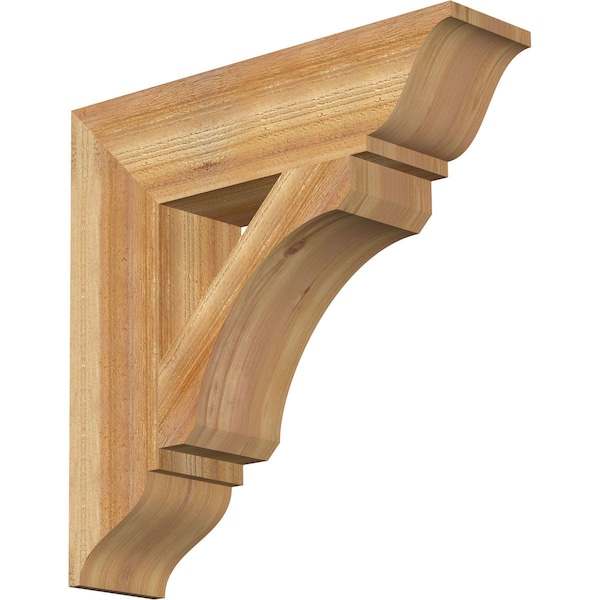 Ekena Millwork Legacy Traditional Rough Sawn Bracket, Western Red Cedar, 6"W x 24"D x 24"H - BKT06X24X24LEC01RWR