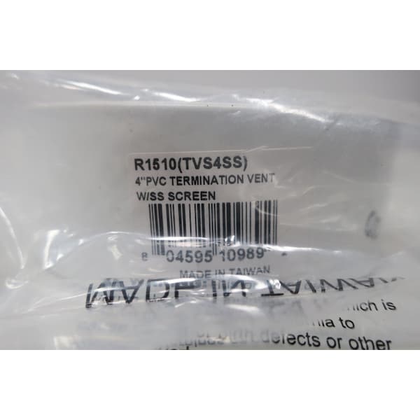 Raven PVC TERMINATION VENT SCREEN 4IN AIR CONDITIONER PARTS AND ACCESSORY - R1510 (TV4SS)