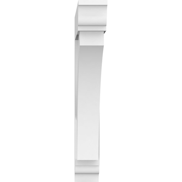 Ekena Millwork Standard Thorton Architectural Grade PVC Bracket with Traditional Ends, 3"W x 24"D x 24"H - BKTP03X24X24THR01