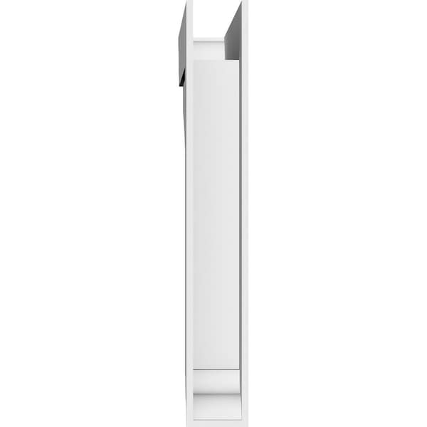 Ekena Millwork Standard Thorton Architectural Grade PVC Bracket with Traditional Ends, 3"W x 24"D x 24"H - BKTP03X24X24THR01