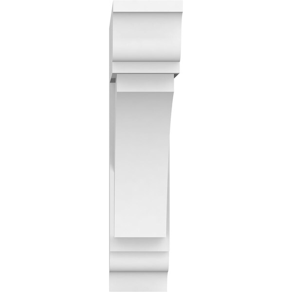 Ekena Millwork Standard Thorton Architectural Grade PVC Bracket with Traditional Ends, 3"W x 16"D x 16"H - BKTP03X16X16THR01