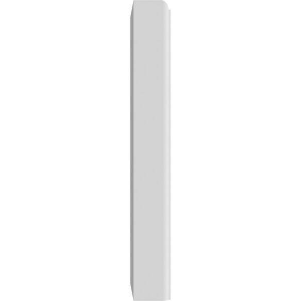 Ekena Millwork Standard Foster Star Plinth Block With Rounded Edge, 4"W x 8"H x 1"P - PBP040X080X100FOS08