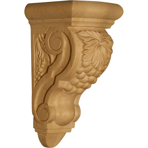 Osborne Wood Products 6 x 3 x 2 3/4 Carpi Corbel with Grapes in Hickory - 8003H