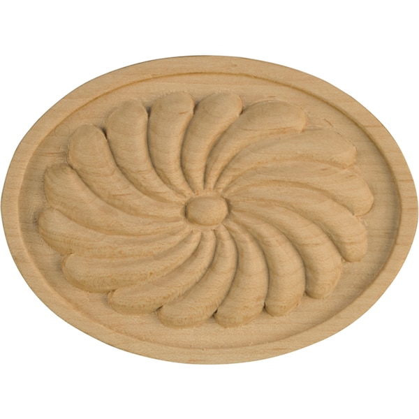 Osborne Wood Products 4 x 3 x 1/2 Classic Rosette Onlay in Alder - 7630A