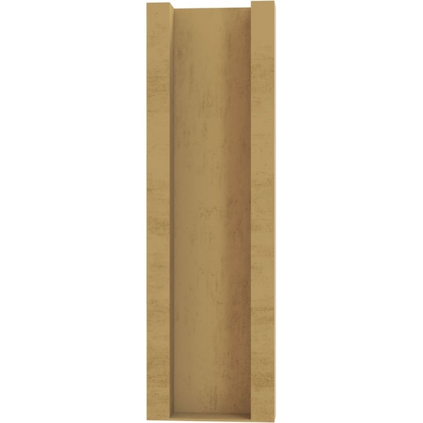 Ekena Millwork 8-in W x 24-in D x 28-in H Merced Slat Rough Cedar Woodgrain TimberThane Outlooker, Primed Tan - OUTUR080X24X28MRC24RCPR