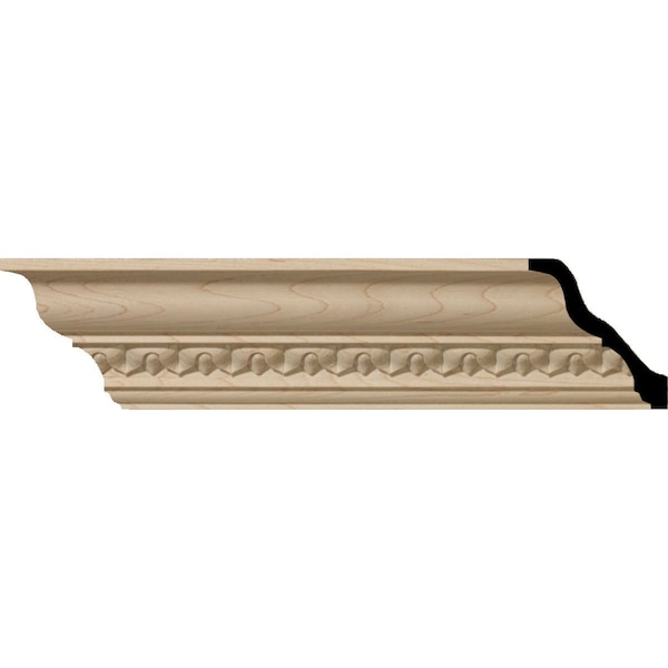 Ekena Millwork 2 3/8"H x 2 1/4"P x 3 1/4"F x 94 1/2"L Lanarkshire Carved Wood Crown Moulding, Cherry - MLD02X02X03LACH