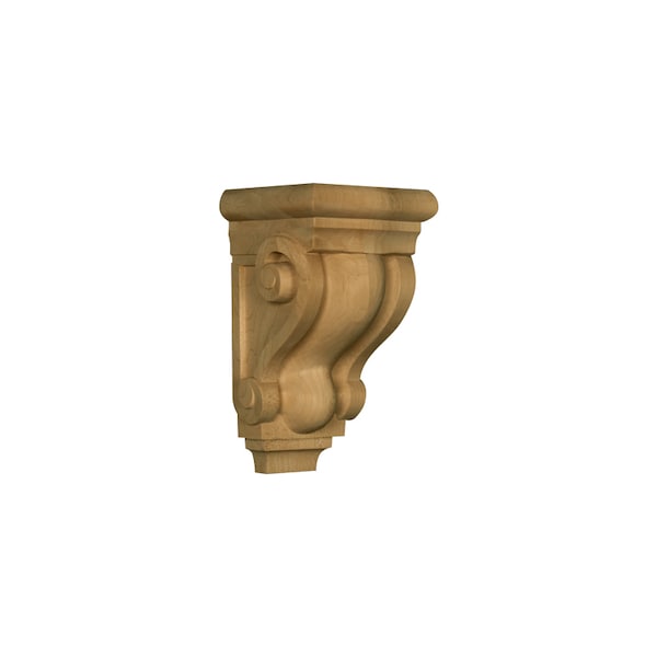 Osborne Wood Products 6 1/2 x 3 1/2 x 3 3/4 Small Classic Corbel in Rubberwood - 891954RW