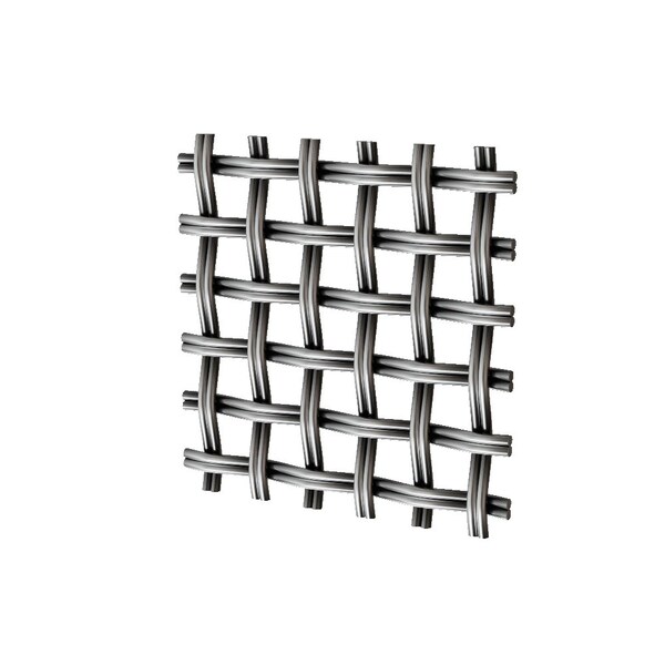 Designs Of Distinction .375in Flat Fluted Square Decorative Grille - Antique Pewter, 24in W x 72in L Sheet - 01SQ2472DK08AP1
