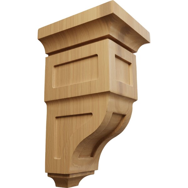 Ekena Millwork 5"W x 5 3/4"D x 10"H Medium Reyes Wood Corbel, Cherry - CORW05X05X10RYCH