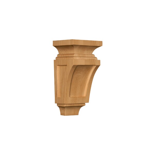 Osborne Wood Products 6 x 3 x 2 3/4 Small Arts & Crafts Corbel in Rubberwood (pai - 891931RW